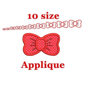 Bow Applique Embroidery Design, Mini Bow (Instant Download)