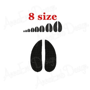 Deer paw Print Embroidery Design. Paw Mini Embroidery. Machine Embroidery Design. Deer paw Silhouette. Animal design. Hunting Embroidery.