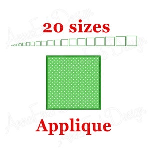 Square Applique Embroidery Design. Square Monogram Applique. Square mini Embroidery. Square Embroidery Design. Basic Shape.