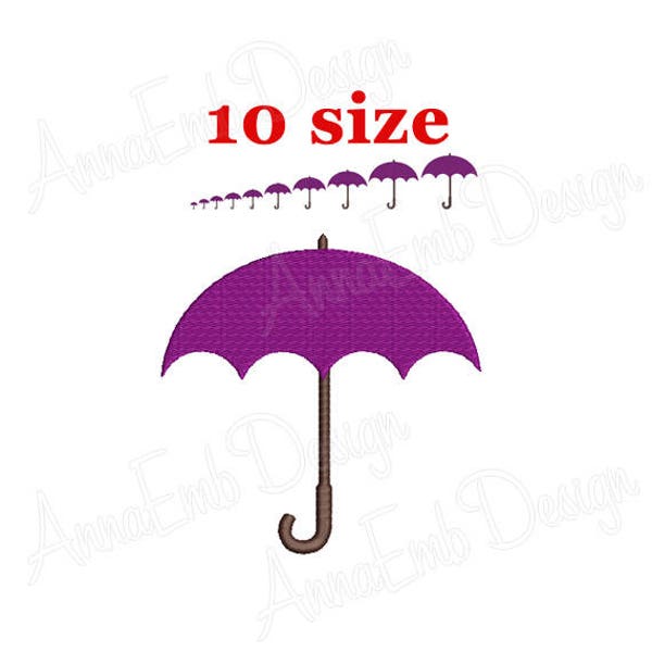 Umbrella Embroidery Design. Umbrella Silhouette Embroidery design. Umbrella Design. Mini Umbrella. Machine embroidery design.