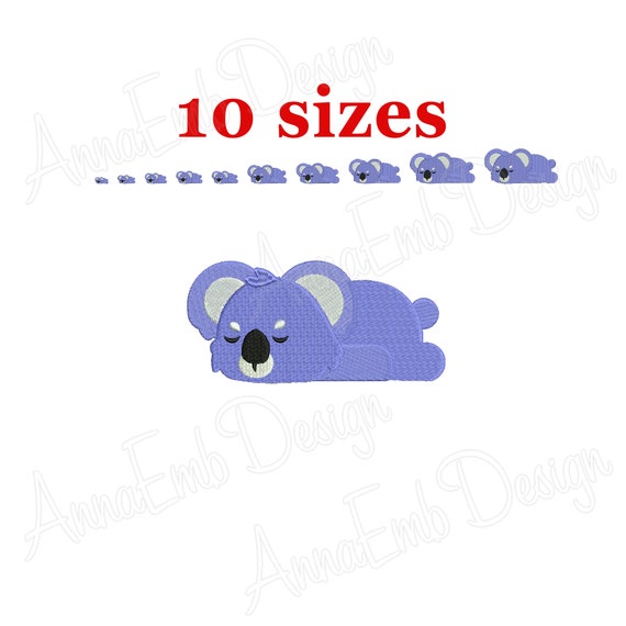 Koala Embroidery Design. Mini Koala. Machine Embroidery | Etsy