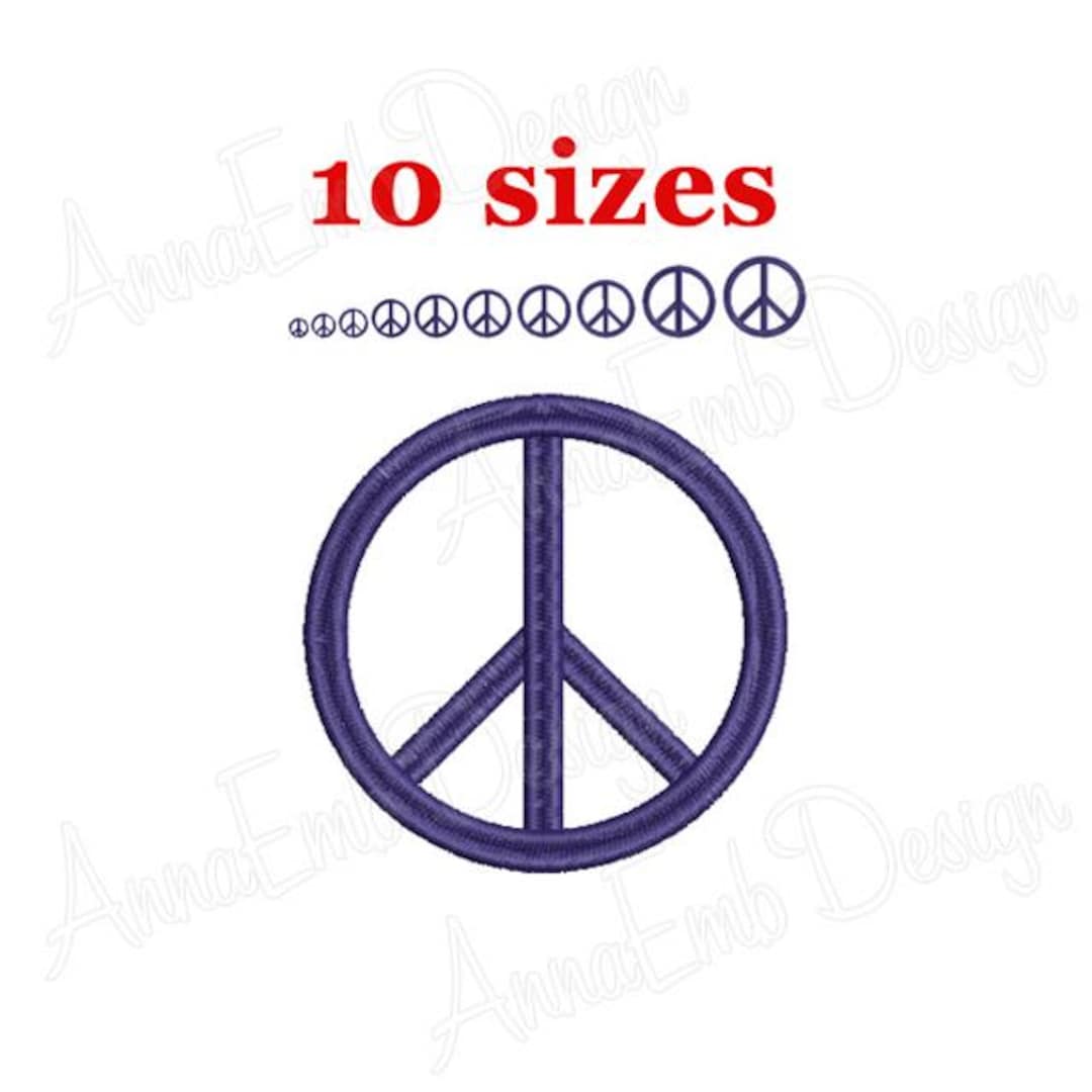 Peace Sign Embroidery Design. Mini Peace Sign. Peace Sign Silhouette. Peace  Sign Design. Machine Embroidery Design. Peace Embroidery. - Etsy, image size:1080x1080