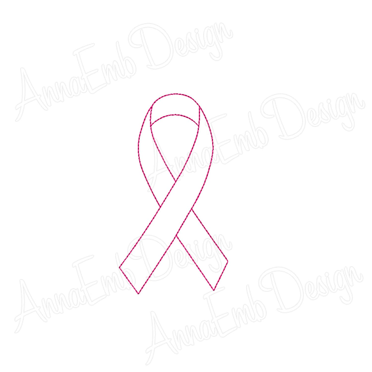 Cancer Awareness Ribbon Embroidery Design. Cancer Ribbon Silhouette ...