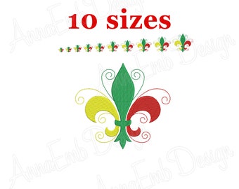 Fleur de Lis Machine Embroidery Design (Instant Download)
