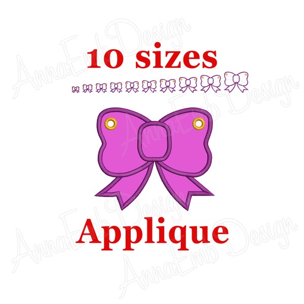 Girl bow Banner applique design. Machine embroidery design. Bow applique design. Banner In The Hoop. Party Banner Embroidery Design.