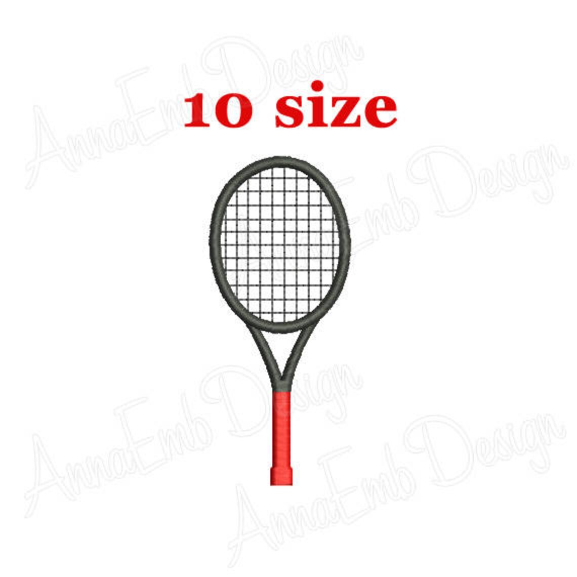 Tennis Racket Embroidery Design. Machine Embroidery Designs. Etsy