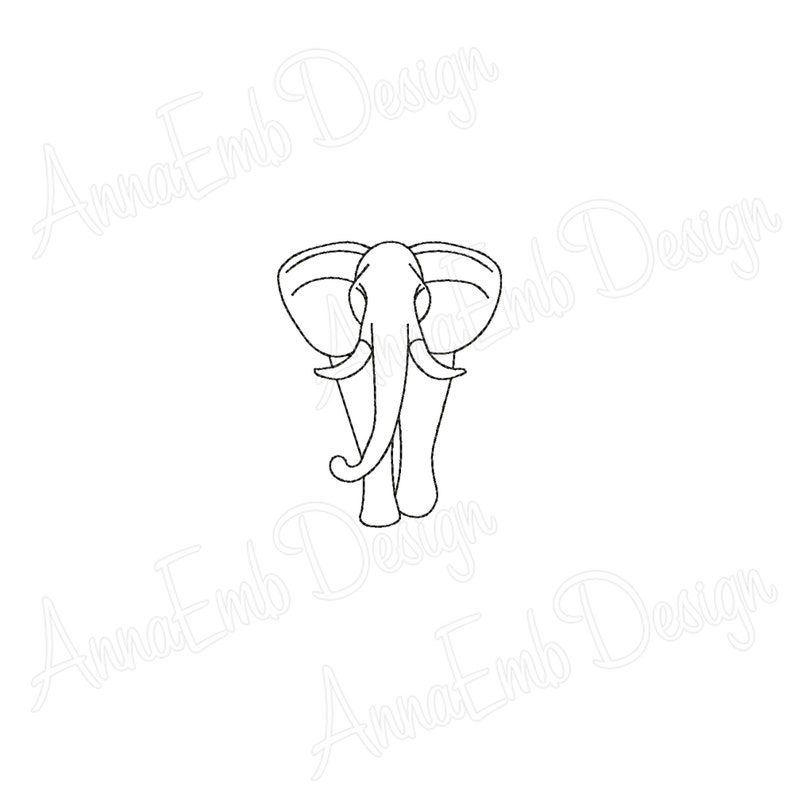 Elephant Embroidery Design. Machine Embroidery Design. Animal Etsy