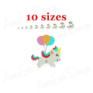 Unicorn Embroidery design. Unicorn Princess Embroidery. Unicorn mini. Unicorn design. Machine Embroidery Design. Balloon embroidery