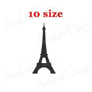 Eiffel tower Embroidery Design. Eiffel tower Silhouette Embroidery design. Mini Eiffel tower. Machine embroidery design. France Eiffel Tower