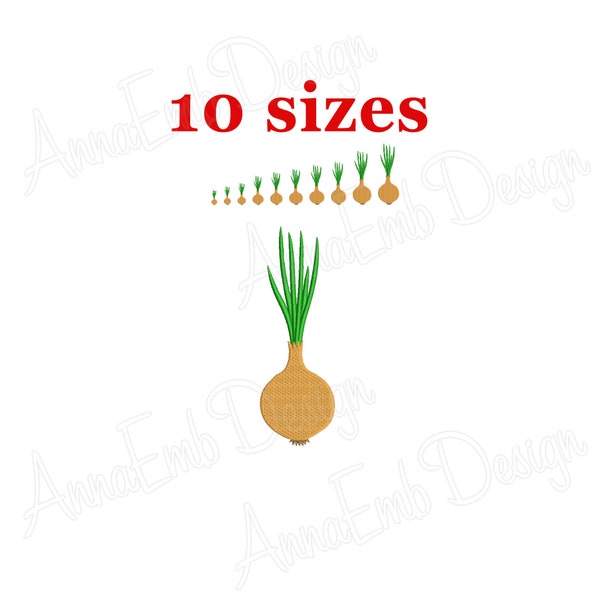 Onion Embroidery design. Vegetables design. Machine Embroidery Design. Farm Embroidery design. Onion design.