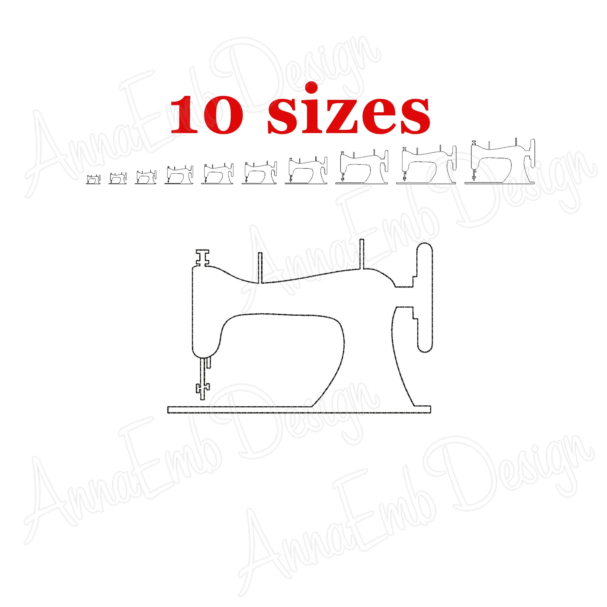 Sewing Machine Embroidery Design. Sewing Machine Mini Etsy