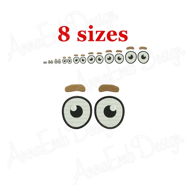 Eyes Embroidery Design. Face Embroidery Design. Machine Embroidery Design. Eyes Design. Eyes for dolls. Animal eyes. Cartoon eyes.