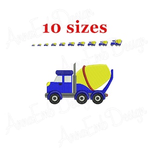 Cement Truck embroidery design. Concrete mixer embroidery design. Cement mixer embroidery design. Mini design. filled stich. Baby embroidery
