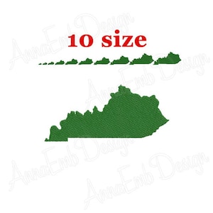 Kentucky Embroidery Design. Kentucky state Design. Machine Embroidery. Kentucky Filled Stitch. Kentucky Mini. Kentucky Silhouette