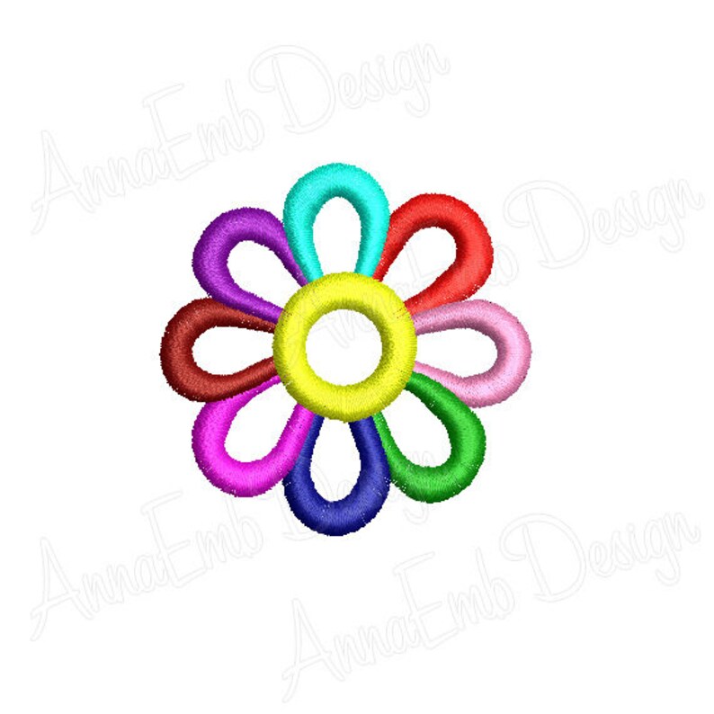 Flower Mini Embroidery Design. Machine Embroidery Design. Etsy