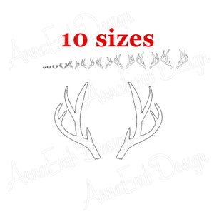 Antlers Embroidery Design. Deer Antler Embroidery Design. Mini Antlers. Antlers Silhouette. Horns Embroidery Design. Antlers Design.