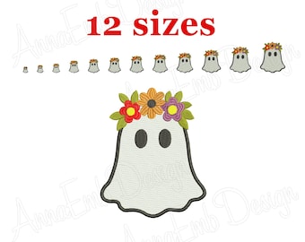 Broderidesign med spöken, Halloween-silhuett (nedladdning direkt)