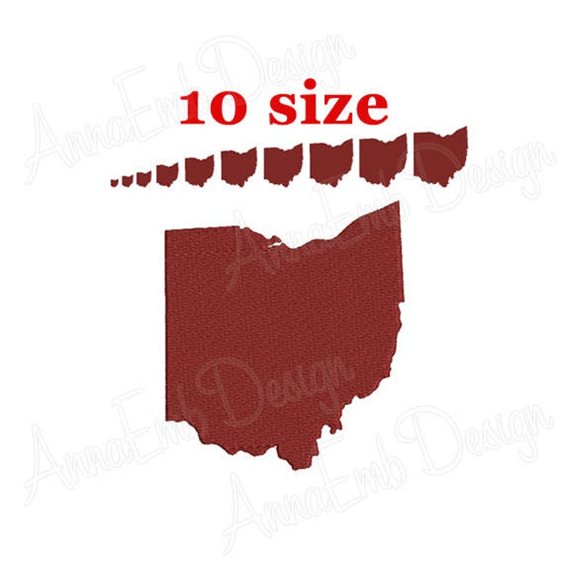 Ohio Embroidery Design. Ohio Country. Machine Embroidery. Ohio Etsy
