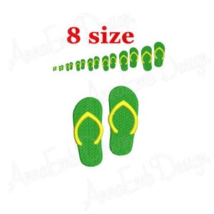 Flip Flops Stickdatei. Stickdatei für die Stickmaschine. Flip Flops mini Stickdatei.
