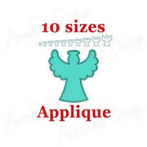 Angel Applique Ricamo design. Mini Angelo. Angelo di Natale Ricamo. Disegni natalizi. Mini Angelo. Disegno del ricamo dell&#39;angelo.
