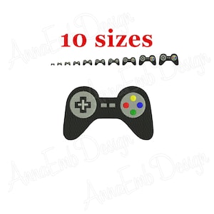 Video Game Controller Embroidery Design. Mini Game Controller. Machine Embroidery Design. Game Controller Filled Stitches.