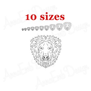Design lion ricamo. Leone mini. Design lion. Ricamo agricolo. Design ricamo macchina. Ricamo Safari. Ricamo testa di leone