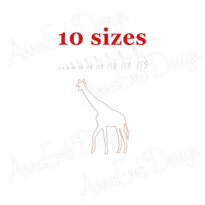 Giraffe Embroidery design. Giraffe mini Embroidery. Giraffe design. Animal embroidery. Machine Embroidery Design.