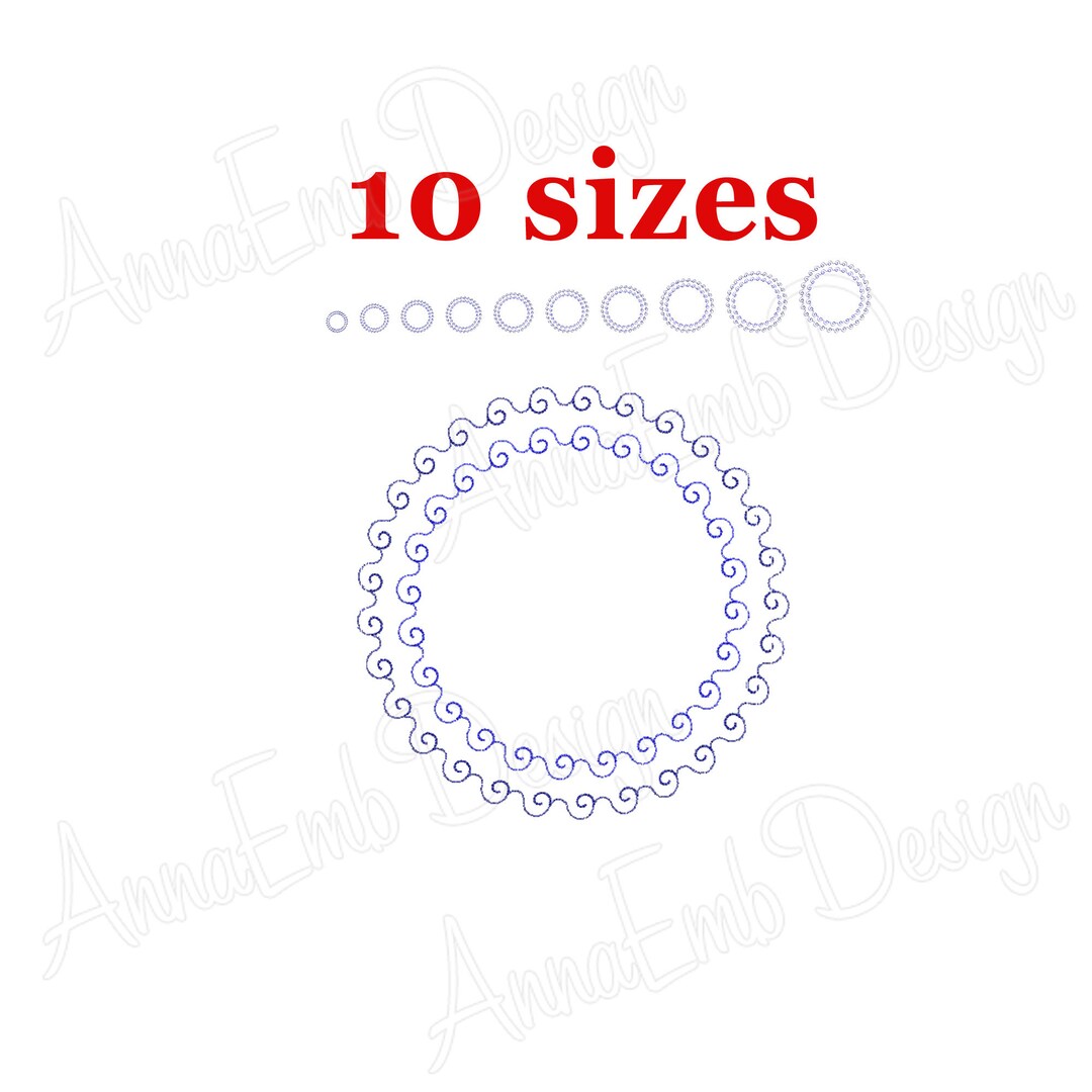 Circle Embroidery Design. Motif Circle Embroidery. Circle Etsy