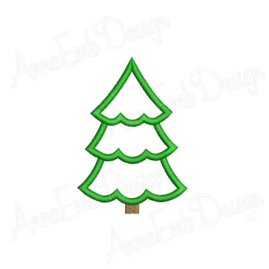 Christmas Tree Applique Embroidery Design. Tree Mini. Tree Etsy