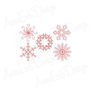 Redwork Snowflake Snowflake Embroidery Machine Design. Redwork Patterns. Cristmas ...