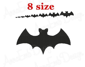 Bat Embroidery design. Bat Silhouette. Bat mini Embroidery. Bat design. Halloween Bat Embroidery Design. Machine Embroidery Design.