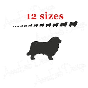 Newfoundland embroidery design. Machine embroidery design. Newfoundland Silhouette. Newfoundland mini design. Puppy Embroidery.