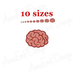 Brain Embroidery Designs. Medical Embroidery. Halloween Embroidery. Brain Cerebrum Designs. Anatomy Embroidery. Machine Embroidery Design.