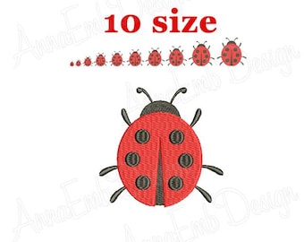 Ladybug Embroidery Design, Mini Ladybug (Instant Download)