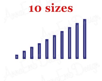 Rectangular Buttonholes Machine Embroidery Design (Instant Download)