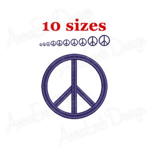 Peace Sign embroidery design. Mini Peace Sign. Peace Sign Silhouette. Peace Sign Design. Machine embroidery design. Peace embroidery.