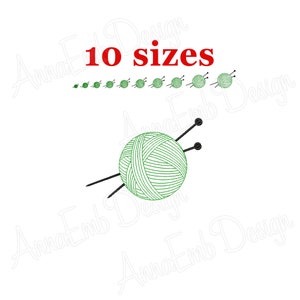 Knitting Yarn Embroidery design. Yarn Ball Embroidery design. Yarn Ball Mini. Machine Embroidery Design. Sewing embroidery. Handmade.