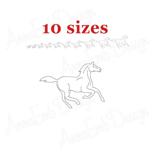 Horse Embroidery Design. Horse Silhouette. Machine embroidery design. Mini Horse Design. Animal Embroidery. Machine Embroidery Design.
