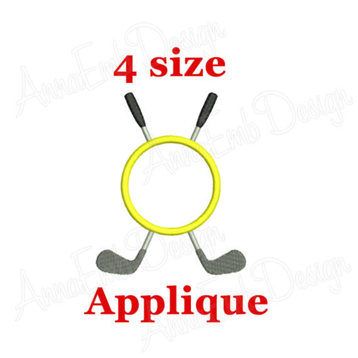 Golf Frame Monogram Applique Embroidery Design. Golf Club Etsy