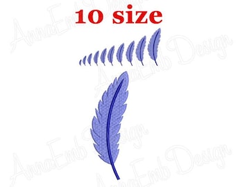 Feather Embroidery design. Feather Tribal. Feather mini Embroidery. Feather Silhouette.  Feather design. Machine Embroidery Design.