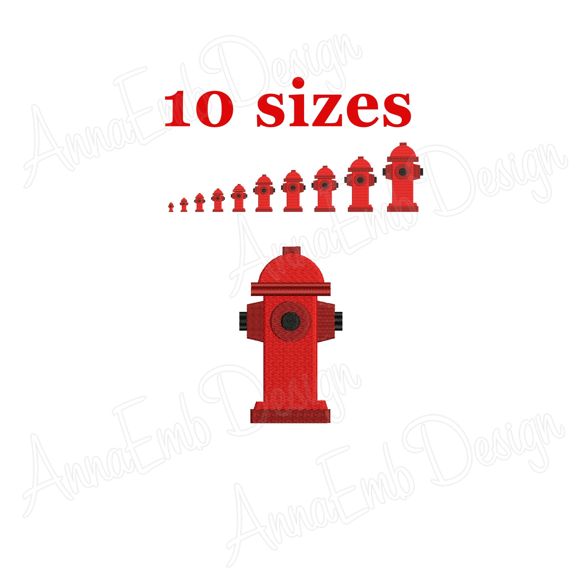 Fire Hydrant Embroidery Design Mini Fire Hydrant Fire Etsy 日本