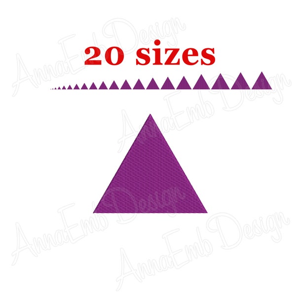 Triangle Embroidery Design. Machine Embroidery Design. Mini Triangle Embroidery Design. Basic shape. Triangle Filled Stitch.