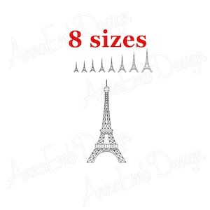 Eiffel tower Embroidery Design. Paris Embroidery design. Mini Eiffel tower. Machine embroidery design. France Eiffel Tower