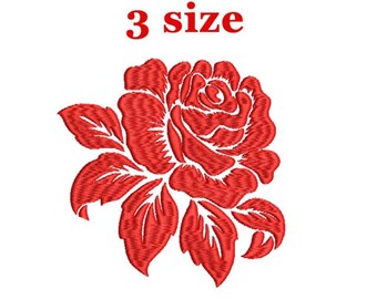 Rose Flower Machine Embroidery Design (Instant Download)