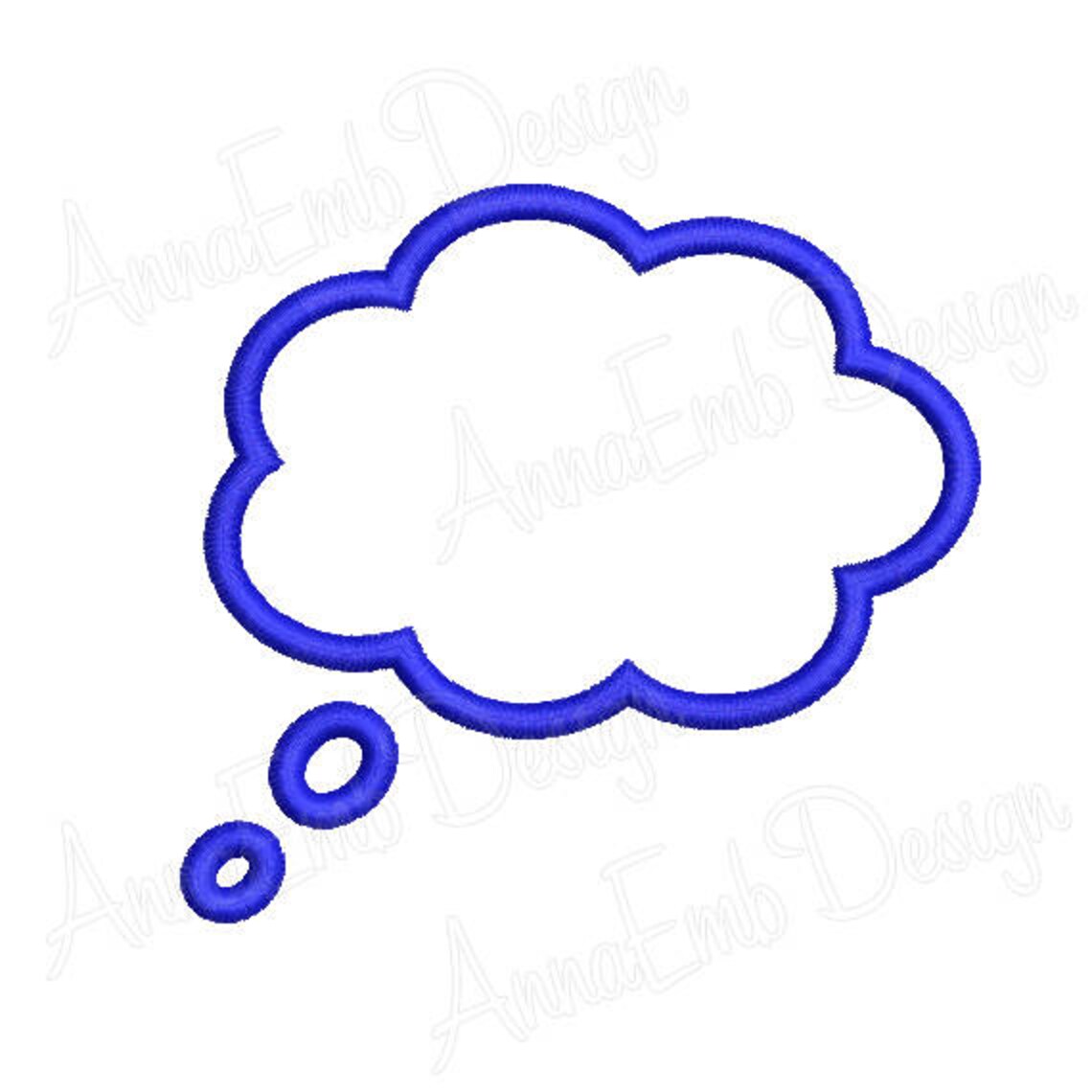 Thought Bubble Applique Embroidery Design. Think Bubble Etsy
