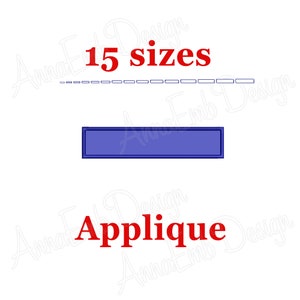 Rectangle Applique Embroidery Design. Rectangle Monogram Applique. Rectangle mini Embroidery. Rectangle Embroidery Design. Basic Shape.