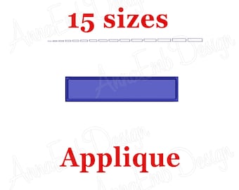 Rectangle Applique Embroidery Design. Rectangle Monogram Applique. Rectangle mini Embroidery. Rectangle Embroidery Design. Basic Shape.