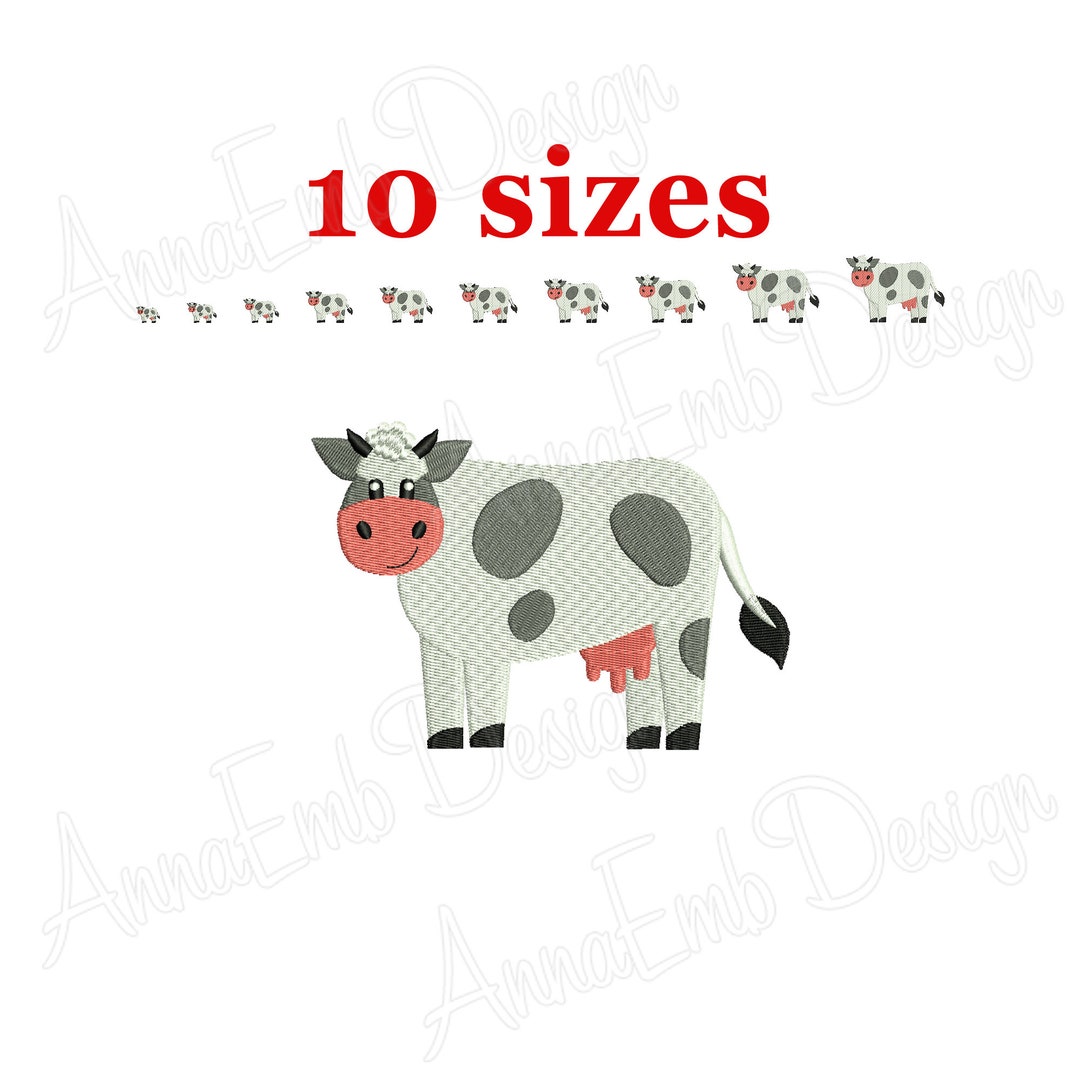 Small Cow Designs Cow Embroidery Design. Cow Silhouette. Cow Mini Embroidery. Cow Design ...