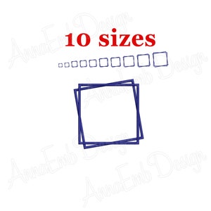 Square Embroidery Design. Square mini Embroidery. Basic Shape Embroidery Design. Square Frame Machine Embroidery Design.
