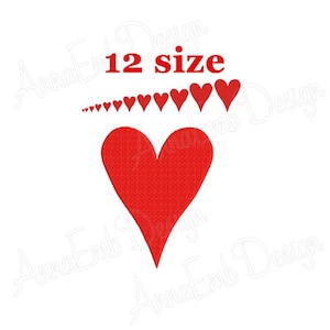 Heart Embroidery design. Mini heart Embroidery. Love. Heart shapes. Valentines day. Machine Embroidery Design. Embroidery design Heart